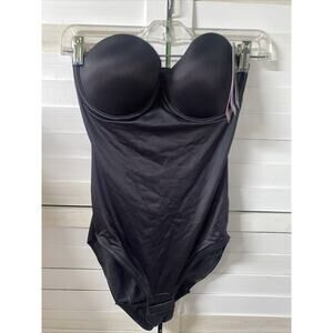 New TC Fine Intimates Back Magic Bodybriefer Shape Away Extra Firm Black Sz 34C